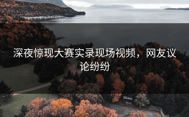 深夜惊现大赛实录现场视频，网友议论纷纷