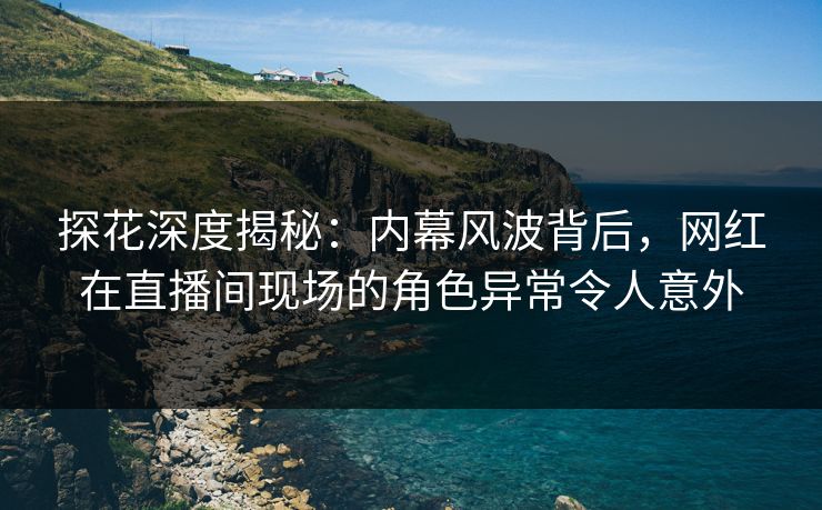 探花深度揭秘：内幕风波背后，网红在直播间现场的角色异常令人意外