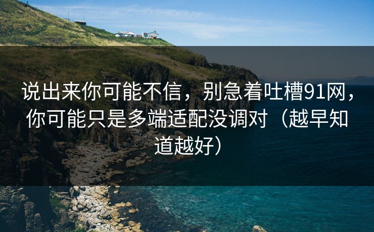 说出来你可能不信，别急着吐槽91网，你可能只是多端适配没调对（越早知道越好）